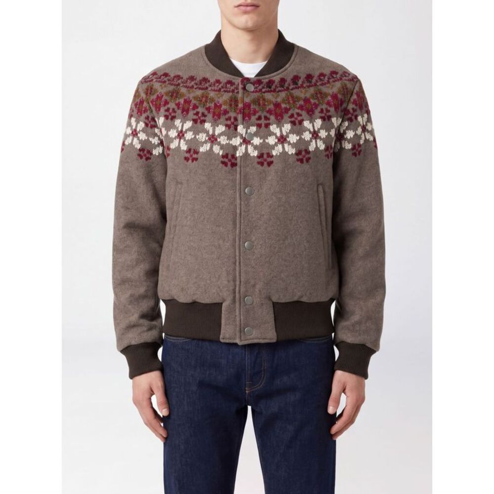 Dries Van Noten Men Dries Van Noten Abstract Jacquard Wool-Blend Bomber Jacket